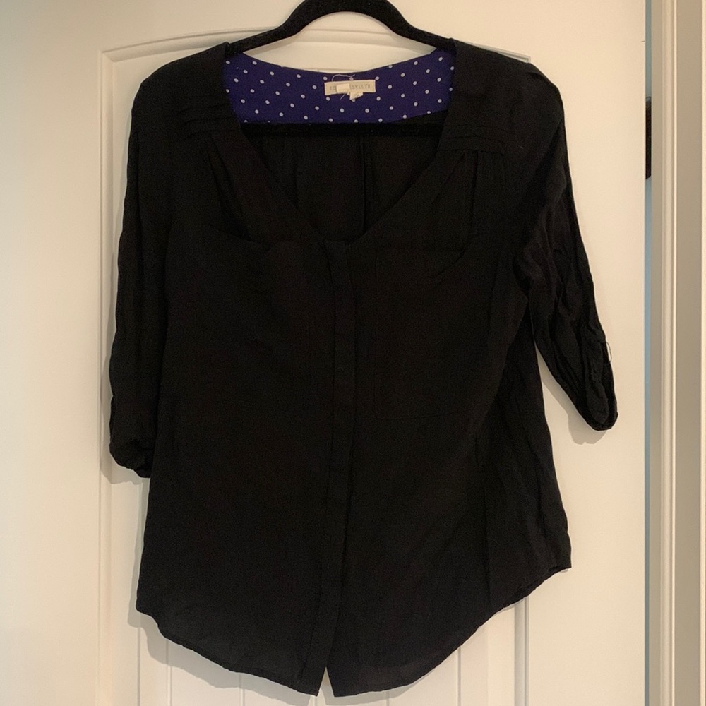 Anthropologie Black Blouse